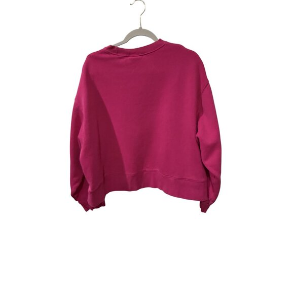 Nike Womens Pink Crewneck Sweatshirt Fllece Cropped Size 1X - Picture 4 of 4